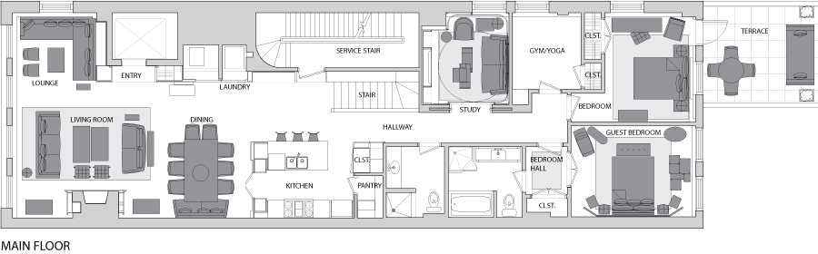 White Loft 1st Floor Plan - First Floor Plan/ 2512sqft