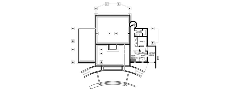 Caribbean House Basement Floor Plan - Basement Floor Plan/ 987sqft 