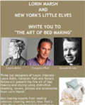 Lorin Marsh Invites you to “The Art of Bed Making”