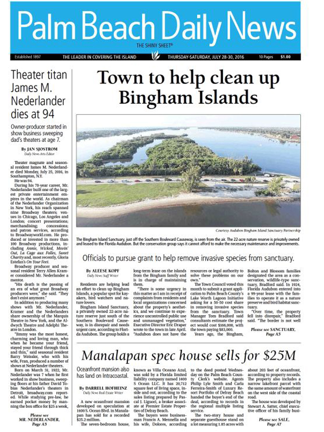 Town to help clean up Bingham Islands